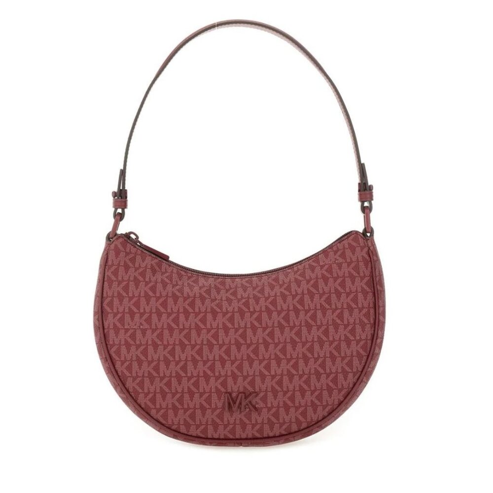 Michael Kors Kyla Small Signature Logo Convertible Pouchette in Mulberry NWT